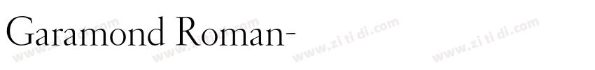 Garamond Roman字体转换